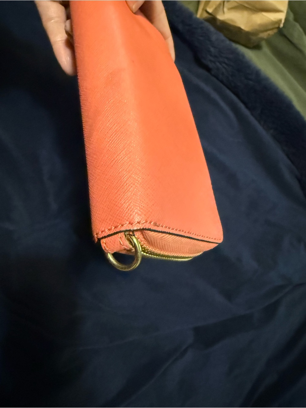 Michael Kors Coral Pink Zip Wallet with Gold Logo - Picture 6 of 7